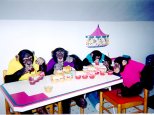These are our kids (Cayley, Kirby, Candy and Connor) eating their Applesauce.